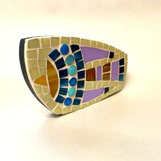 Quirky Egyptian Bird — Hand-Cut Glass Mosaic