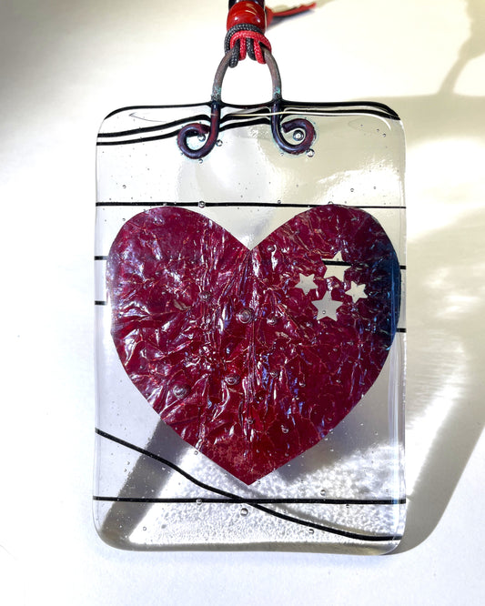 Copper Heart Sun Catcher