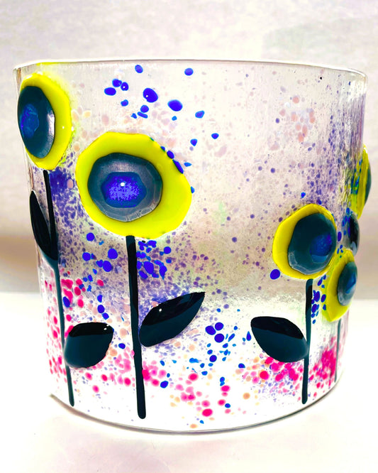 Flower Power Suncatcher — Fused Glass Curve