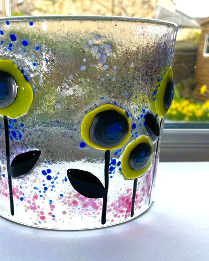 Flower Power Suncatcher — Fused Glass Curve
