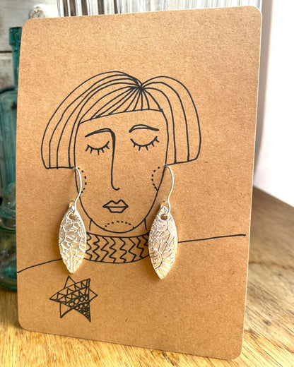 Sunflower Drop Earrings with handmade earwires